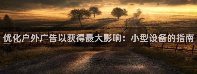 杏宇平台官网注册：优化户外广告以获得最大影响：小型设备的指南