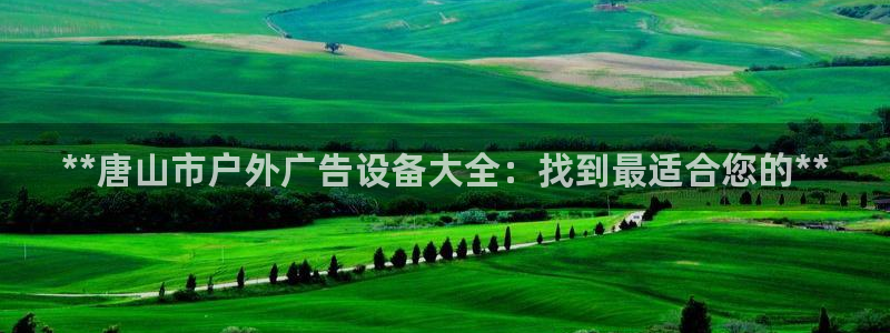 杏宇平台代理怎么样：**唐山市户外广告设备大全：找到最适合您的**