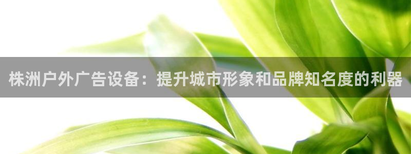 杏宇平台客服：株洲户外广告设备：提升城市形象和品牌知名度的利器