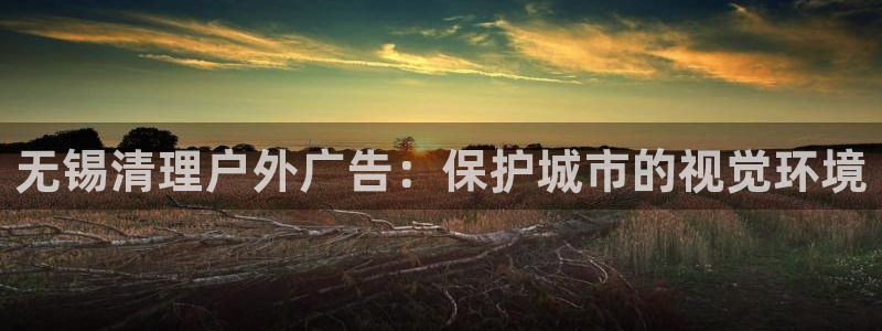 杏宇平台代理怎么赚钱快：无锡清理户外广告：保护城市的视觉环境