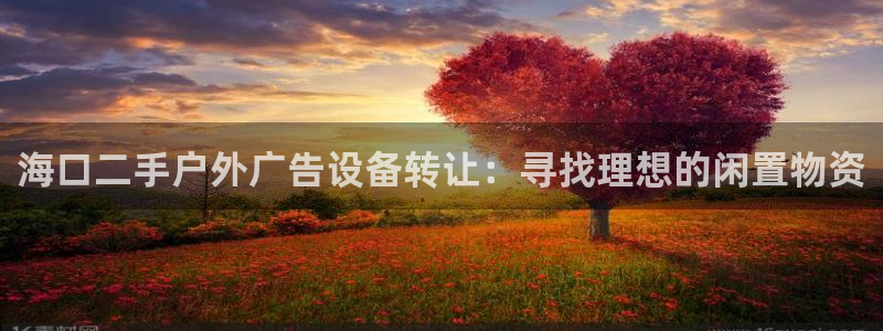 杏宇平台代理怎么赚钱快：海口二手户外广告设备转让：寻找理想的闲置物资
