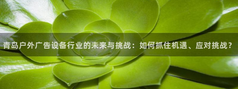杏宇平台登陆：青岛户外广告设备行业的未来