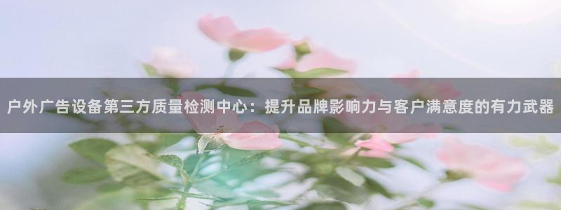 杏宇平台提现为什么这么久呢：户外广告设备第三方质量检测中心：提升品牌影响力与客户满意度的有力武器