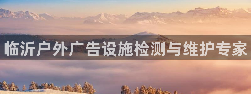 杏宇官方平台官网入口：临沂户外广告设施检测与维护专家