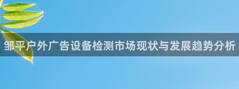杏宇平台客服：邹平户外广告设备检测市场现