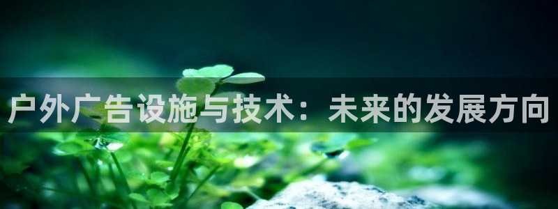 杏宇平台总代理是谁：户外广告设施与技术：未来的发展方向