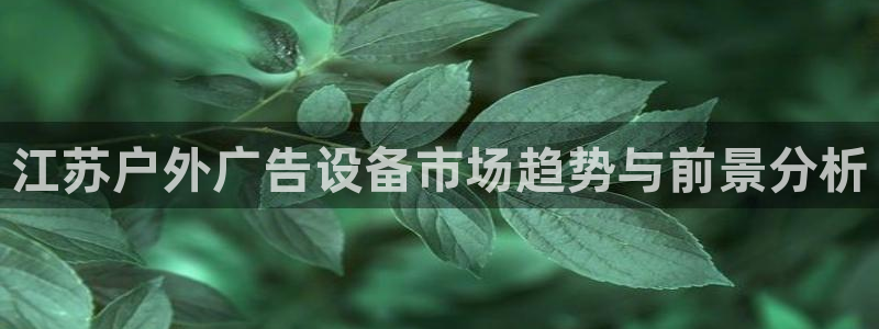 杏宇平台总代理是谁：江苏户外广告设备市场